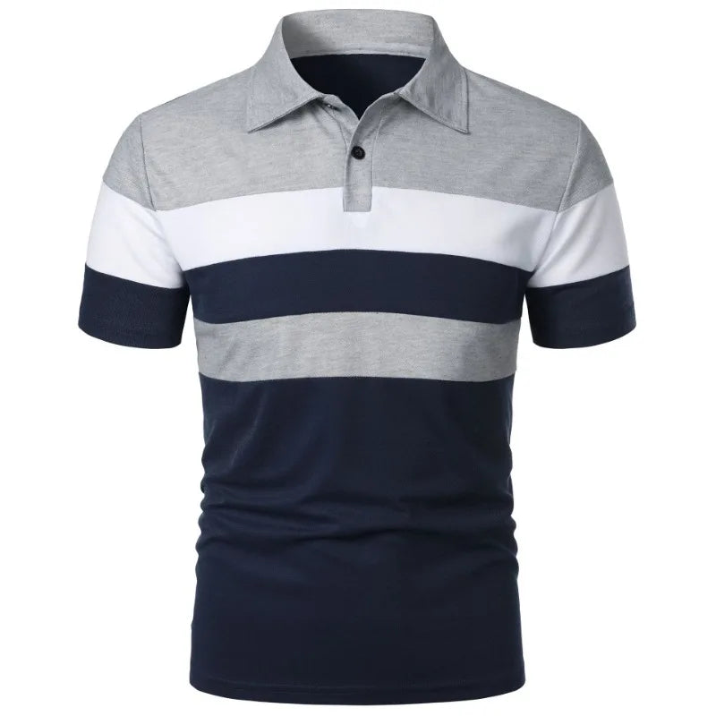 Summer Luxury Polo Shirt Mens Polo Large T Shirts Stritching Shorts Sleeve Turn-Down Collar Business Tee Shirt Sweatwear 6XL