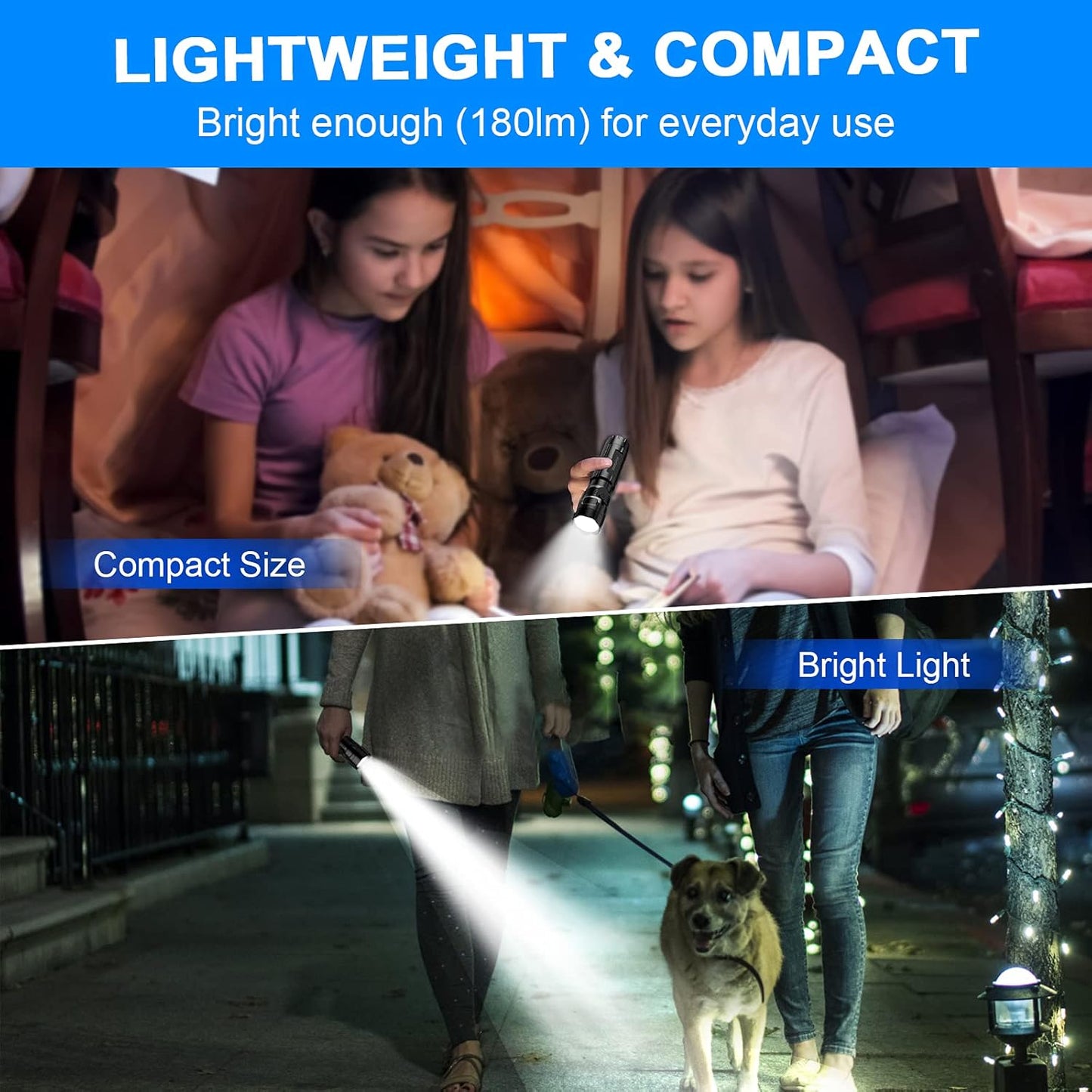 4 Pack LED Flashlights, Bright Flashlight with 16 AAA Batteries, Super Long Battery Life, Single Mode, High Lumens, EDC Flash Lights for Emergencies, Hurricane Supplies, Camping