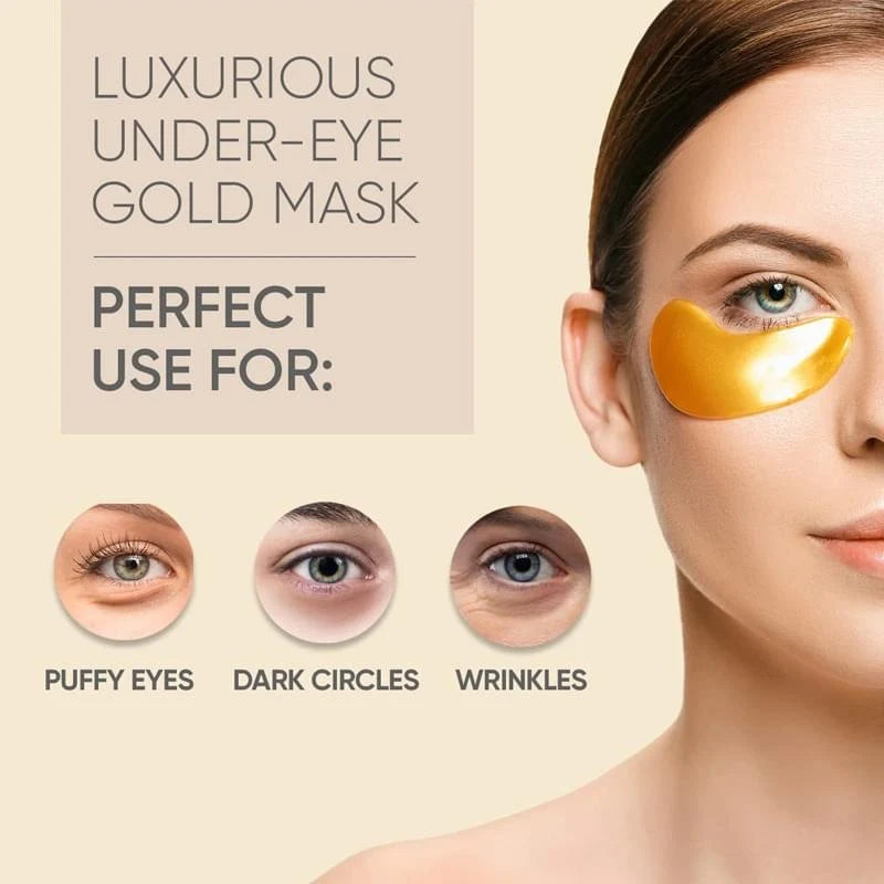 Under Eye Patches, Gold Eye Mask, Reduce Puffy Eyes and Lighten Dark under Eyes, Reduce Wrinkles and Fine Lines