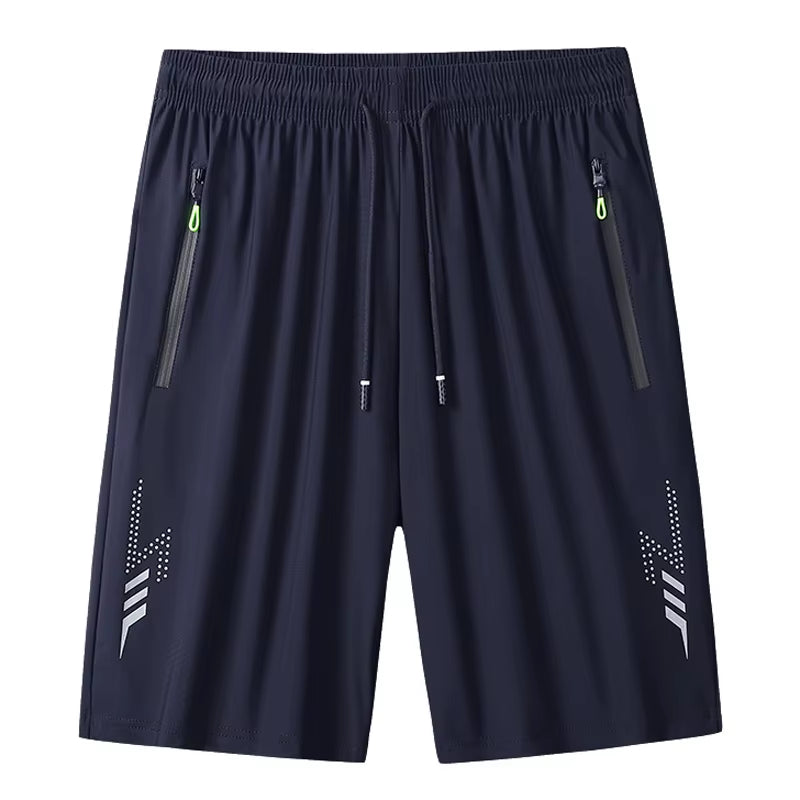 Summer Men'S Shorts Cool Sportswear Running Sport Shorts Casual Bottoms Gym Fitness Training Jogging Short Pants Men Black Gray