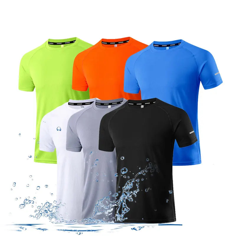 Reflective Shirt Quick Dry Short Sleeve Sport T-Shirt Gym Clothing Man Fitness Playeras Para Hombres Breathable Sportswear