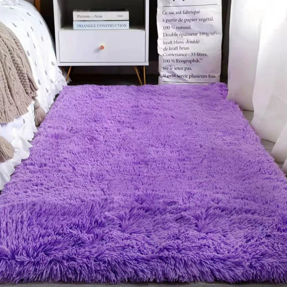 Tie-Dye Plush Carpet Living Room Decoration Soft Fluffy Home Mat Children'S Room Baby Crawling Non-Slip Blanket