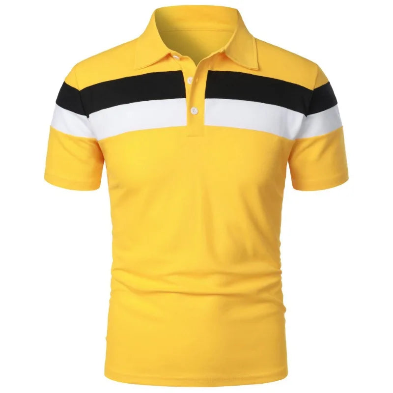 Summer Luxury Polo Shirt Mens Polo Large T Shirts Stritching Shorts Sleeve Turn-Down Collar Business Tee Shirt Sweatwear 6XL