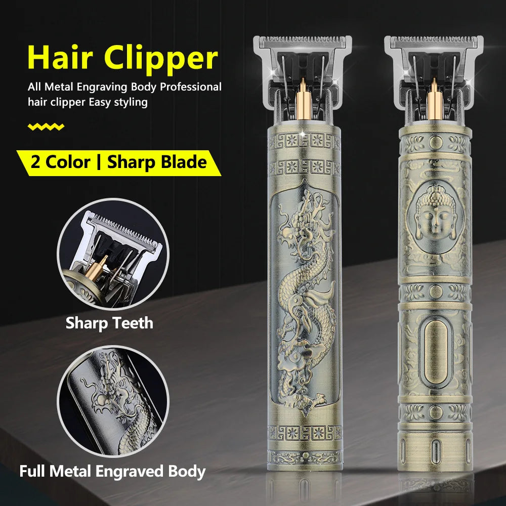 Retro T9 Original Haircutting Machine Set Jackets Trimmer Men'S Electric Shaver Male Lence Pro Barber Shaver for Sensitive Areas