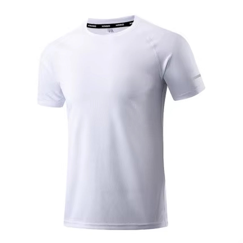 Reflective Shirt Quick Dry Short Sleeve Sport T-Shirt Gym Clothing Man Fitness Playeras Para Hombres Breathable Sportswear