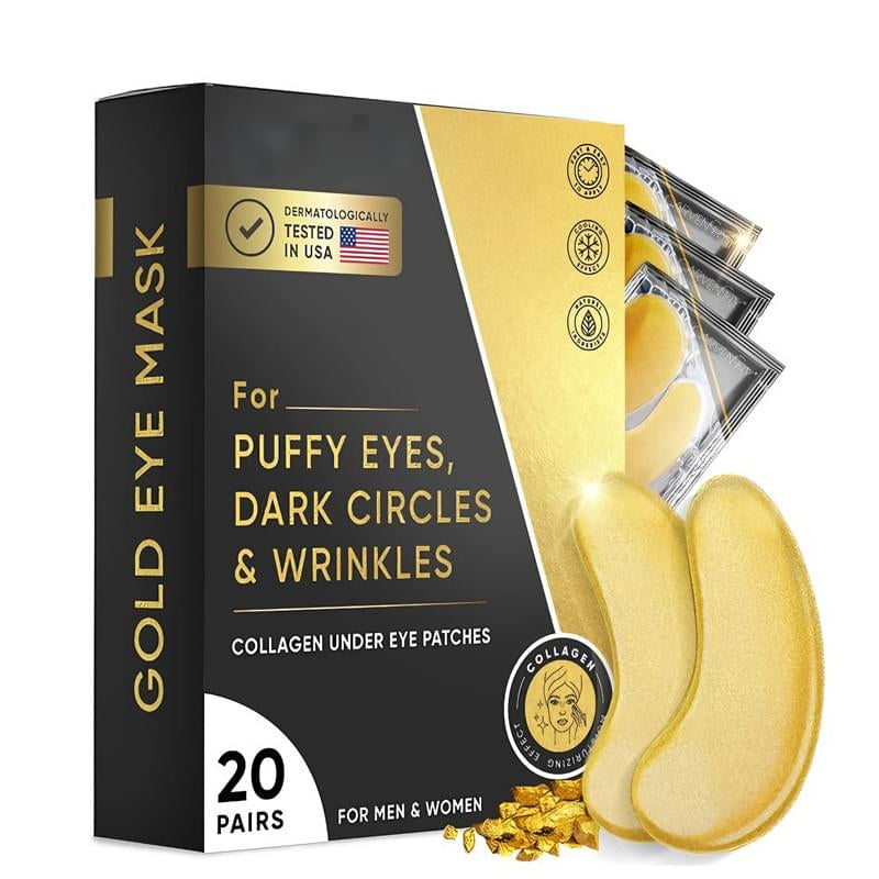 Under Eye Patches, Gold Eye Mask, Reduce Puffy Eyes and Lighten Dark under Eyes, Reduce Wrinkles and Fine Lines