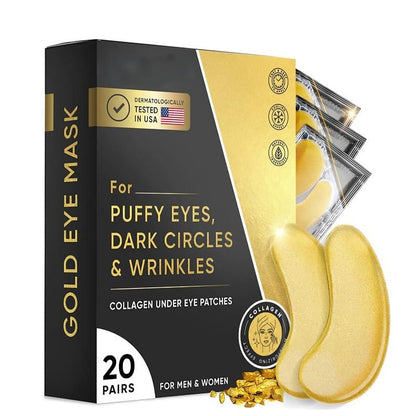 Under Eye Patches, Gold Eye Mask, Reduce Puffy Eyes and Lighten Dark under Eyes, Reduce Wrinkles and Fine Lines