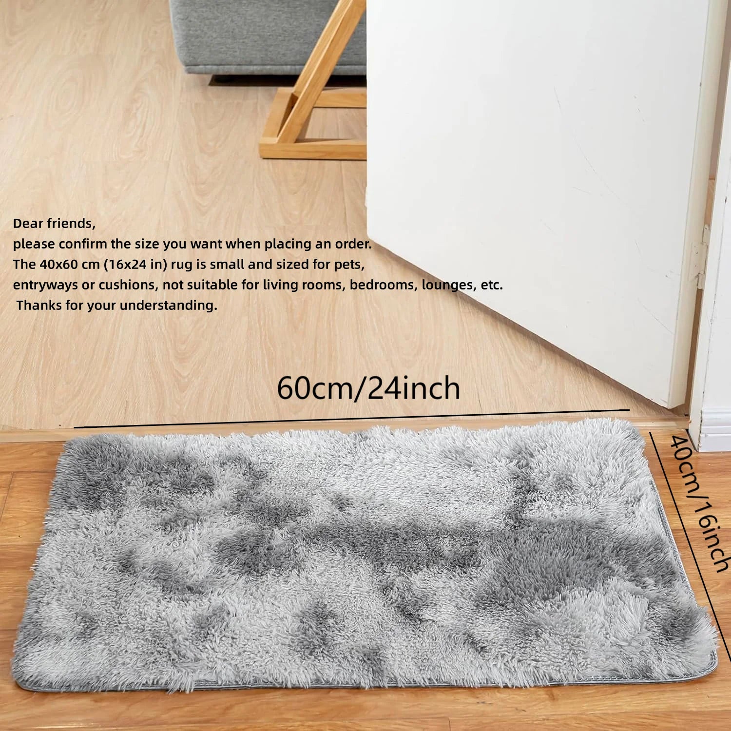 Tie-Dye Plush Carpet Living Room Decoration Soft Fluffy Home Mat Children'S Room Baby Crawling Non-Slip Blanket