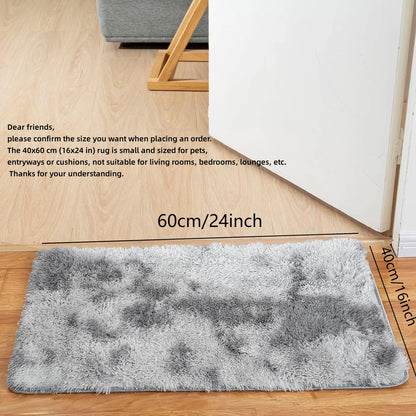Tie-Dye Plush Carpet Living Room Decoration Soft Fluffy Home Mat Children'S Room Baby Crawling Non-Slip Blanket