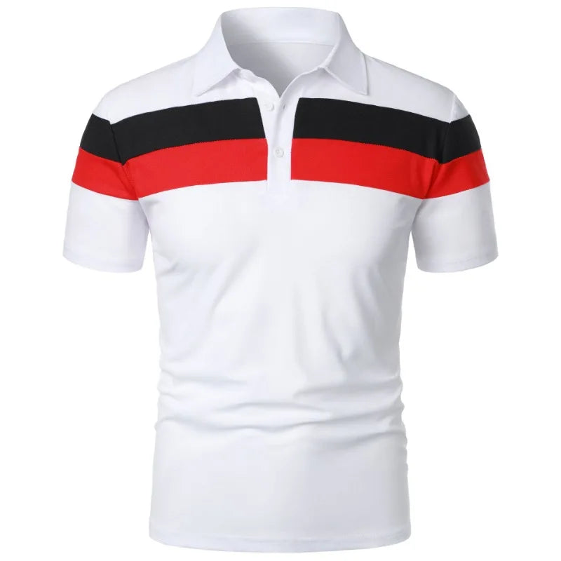 Summer Luxury Polo Shirt Mens Polo Large T Shirts Stritching Shorts Sleeve Turn-Down Collar Business Tee Shirt Sweatwear 6XL