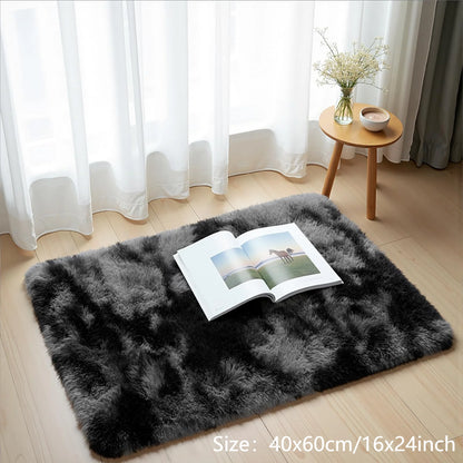 Tie-Dye Plush Carpet Living Room Decoration Soft Fluffy Home Mat Children'S Room Baby Crawling Non-Slip Blanket