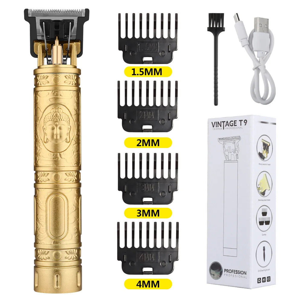 Retro T9 Original Haircutting Machine Set Jackets Trimmer Men'S Electric Shaver Male Lence Pro Barber Shaver for Sensitive Areas