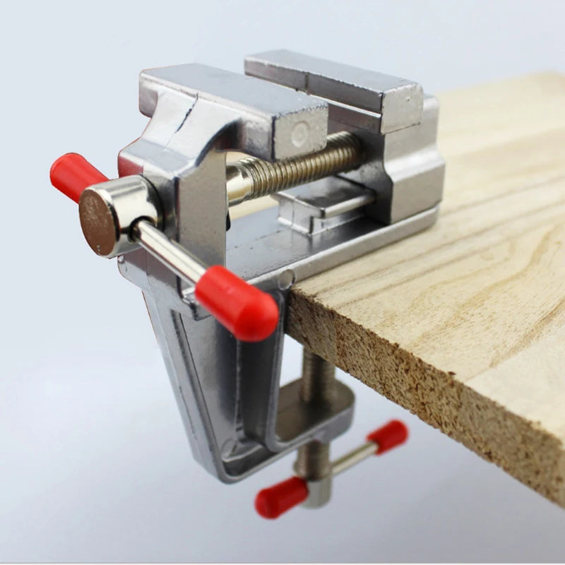 Mini Bench Vise Muliti-Funcational 3.5" Aluminum Miniature Small Jewelers Hobby Clamp on Table Flat Pliers Tool Vice