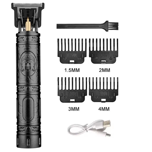 T9 Vintage Men'S Electric Hair Clipper Beard Trimmer/Rechargeable Hair Cutting Machine with Nose Hair Trimmer Kit Boyfriend Gift