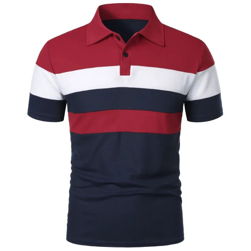 Summer Luxury Polo Shirt Mens Polo Large T Shirts Stritching Shorts Sleeve Turn-Down Collar Business Tee Shirt Sweatwear 6XL