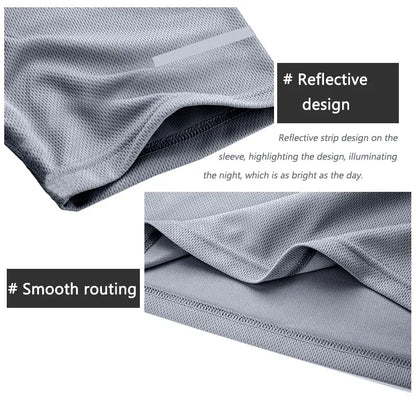 Reflective Shirt Quick Dry Short Sleeve Sport T-Shirt Gym Clothing Man Fitness Playeras Para Hombres Breathable Sportswear