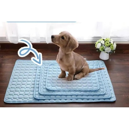 Dog Cooling Mat Gel-Free Washable Self Cooling Pad for Large Dogs & Cats