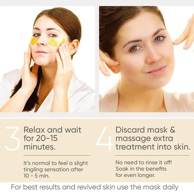 Under Eye Patches, Gold Eye Mask, Reduce Puffy Eyes and Lighten Dark under Eyes, Reduce Wrinkles and Fine Lines
