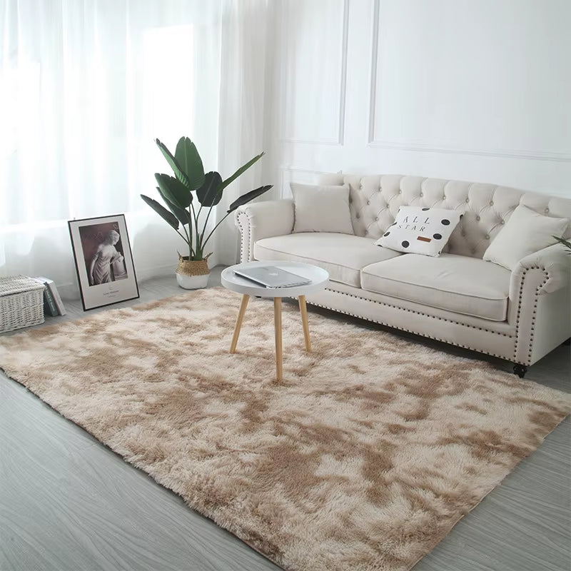 Tie-Dye Plush Carpet Living Room Decoration Soft Fluffy Home Mat Children'S Room Baby Crawling Non-Slip Blanket