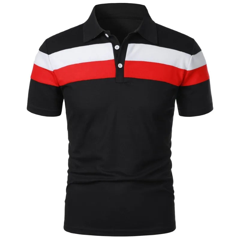 Summer Luxury Polo Shirt Mens Polo Large T Shirts Stritching Shorts Sleeve Turn-Down Collar Business Tee Shirt Sweatwear 6XL