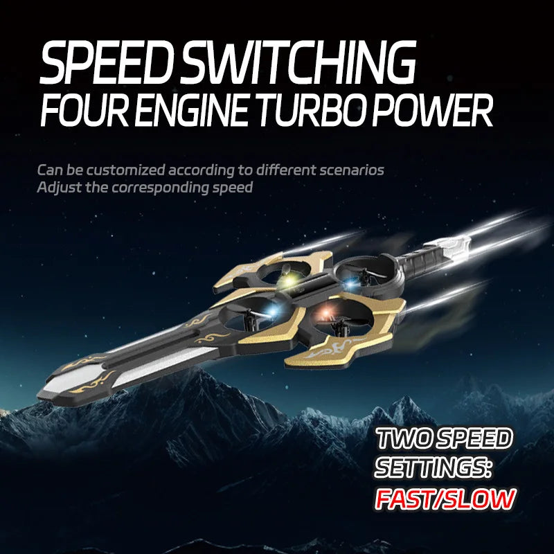 New 2025 Sensory Sword Remote Control Toy Drone - Induction Flight Interactive Sword Toy for Boys Fixed Wing Airplane