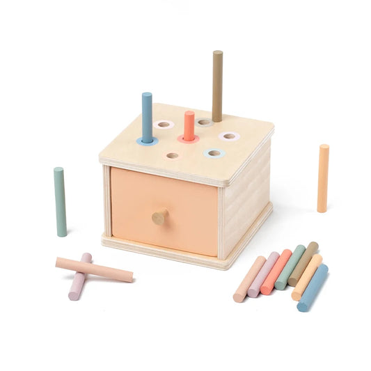Montessori Wooden Shape Sorting Toy, Color Matching & Object Permanence Cube, Fine Motor Sensory Gift for Toddlers Boys Girls