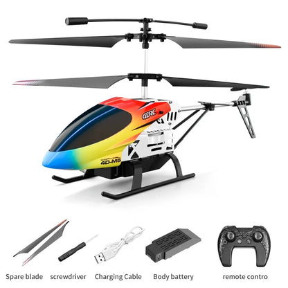 M5 Remote Control Helicopter Altitude Hold 3.5 Channel RC Helicopters with Gyro and LED Light Durable Airplane Drone Toy Gift