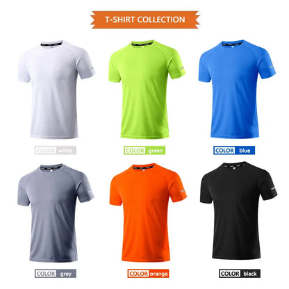 Reflective Shirt Quick Dry Short Sleeve Sport T-Shirt Gym Clothing Man Fitness Playeras Para Hombres Breathable Sportswear