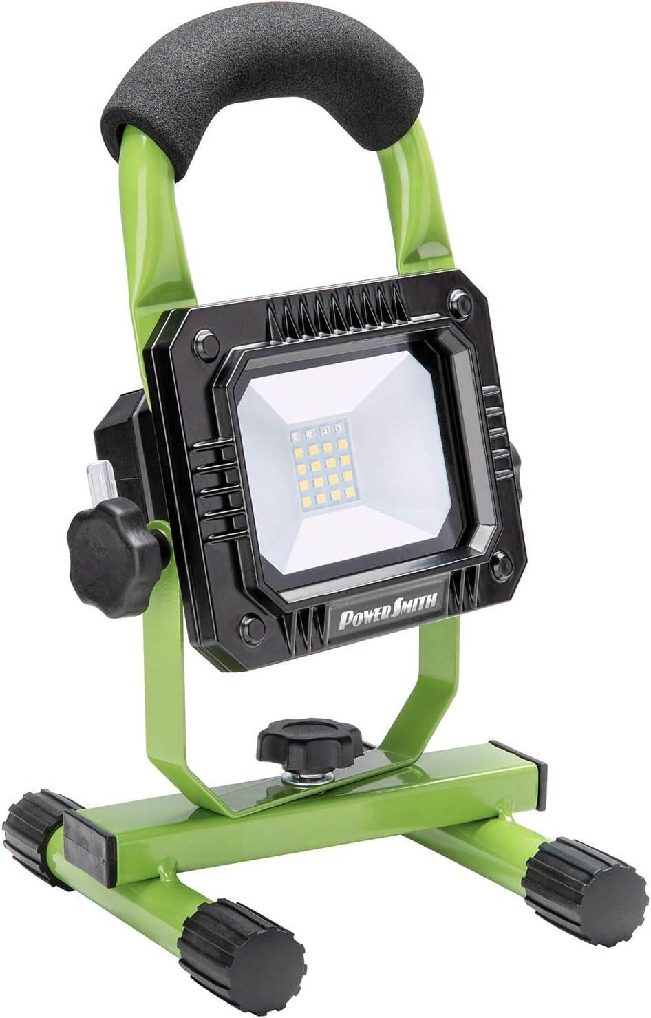 800 LM Weatherproof Rechargeable Lith-Ion Cordless LED Work Light with USB Power Bank for Mobile Device Charging, Metal Base Stand and Emergency SOS, Low/High Light Modes, 2 Year Warranty | 800/400/200 Lumens, Rechargeable 3.7V 4.4Ah Li-Ion Battery, Run T