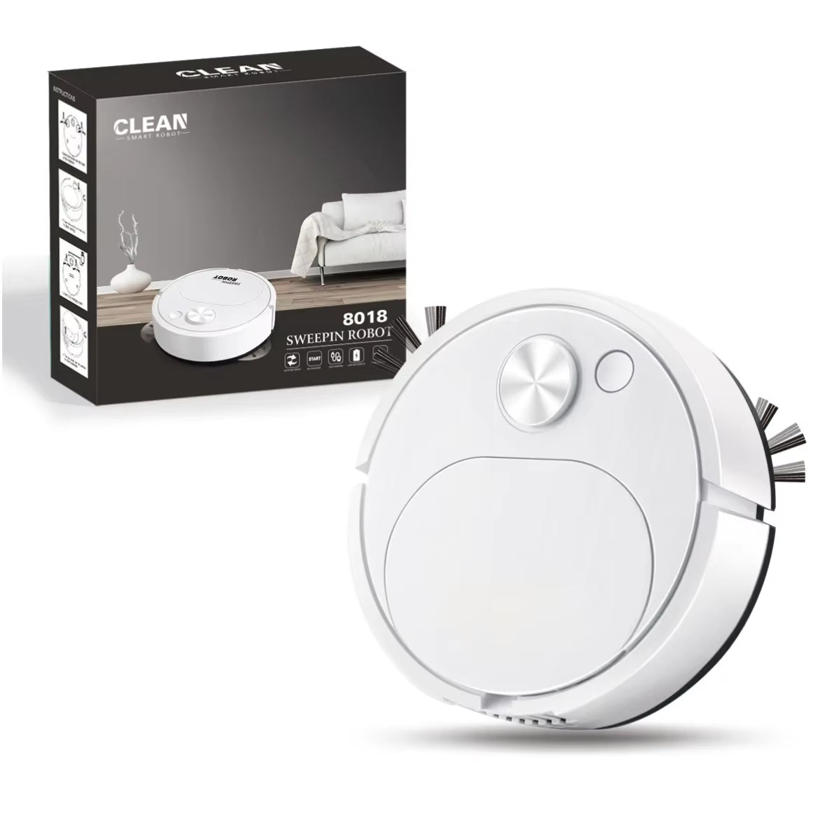 NEW USB Sweeping Robot Vacuum Cleaner Mopping 3 in 1 Smart Wireless 1500Pa Dragging Cleaning Sweep Floor for Home Office
