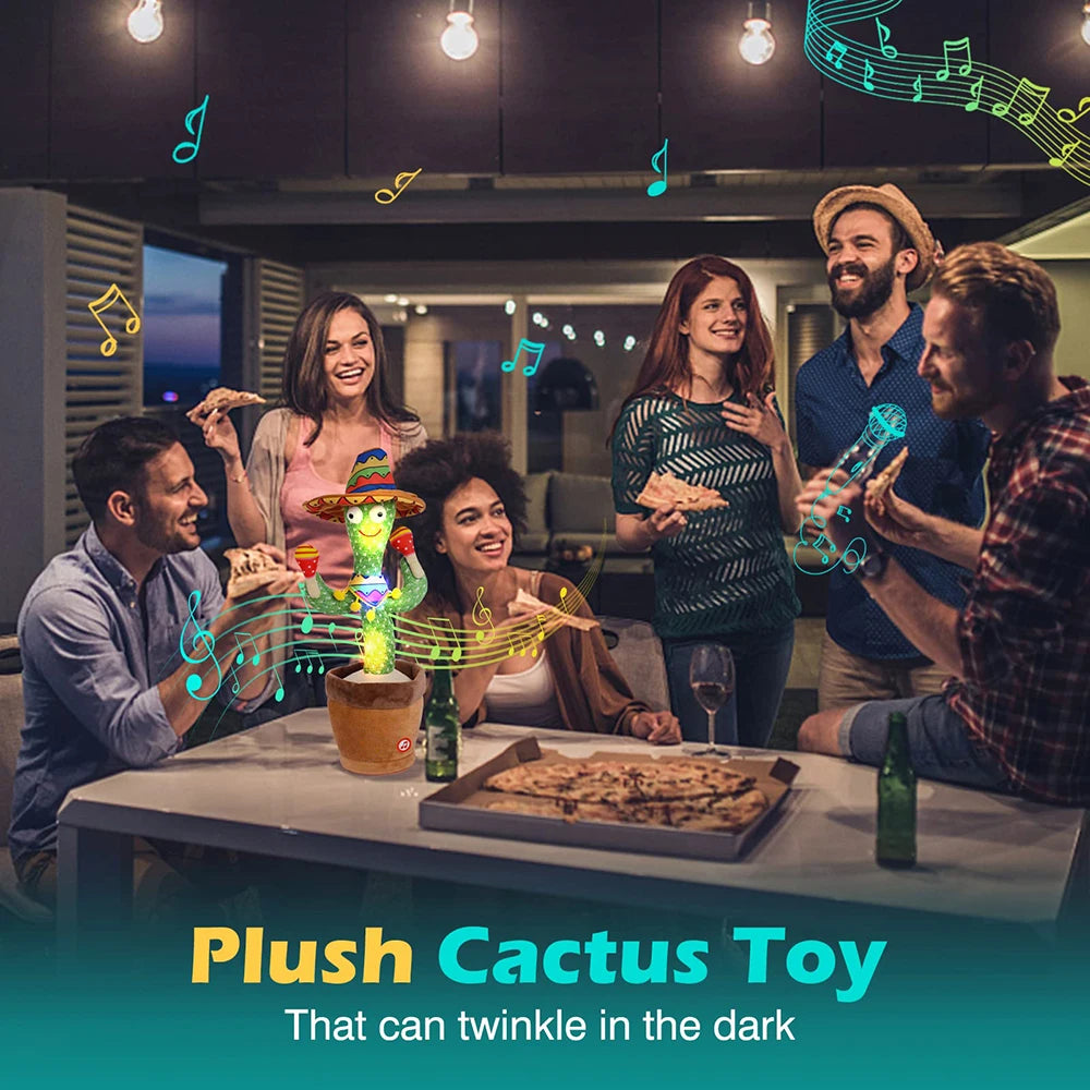 Talking Cactus Dancing Baby Toy Cactus Repeats What You Say for Kids with English Songs Dancing Toy for Gift Toddle Girls Boys