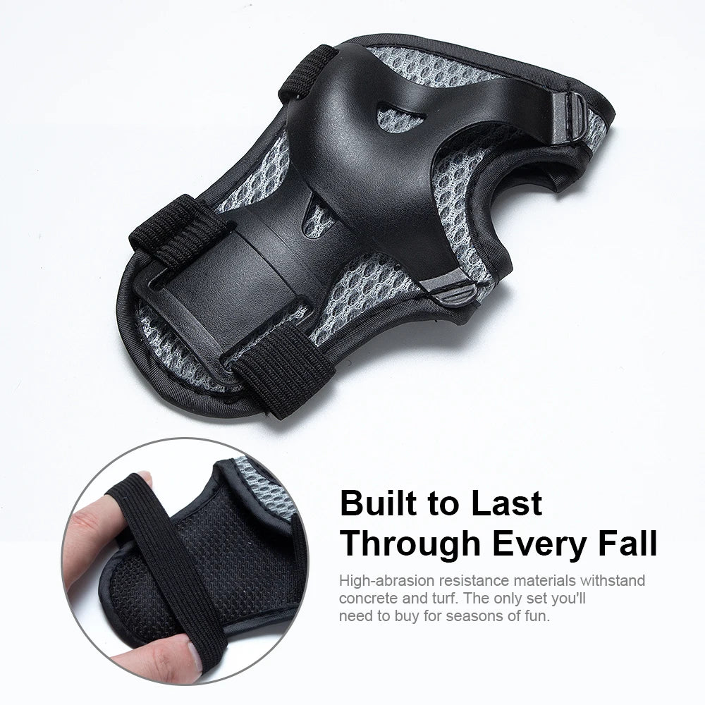 7Pcs Kids Protective Gear Set – Adjustable Helmet & Knee/Elbow/Wrist Pads for Skateboard Cycling Hoverboard Scooter Rollerbladin
