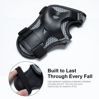 7Pcs Kids Protective Gear Set – Adjustable Helmet & Knee/Elbow/Wrist Pads for Skateboard Cycling Hoverboard Scooter Rollerbladin
