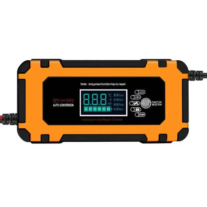 Charger Car and Motorcycle Battery Charging Unit Lead-Acid Battery Repair LCD Display 6A 12V Intelligent Car Battery