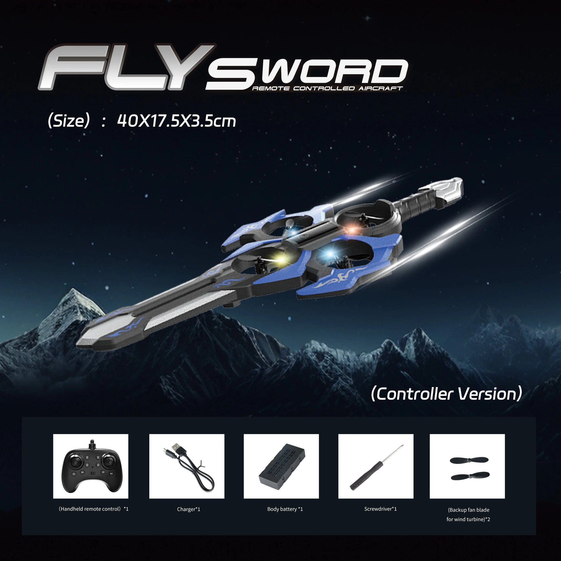 New 2025 Sensory Sword Remote Control Toy Drone - Induction Flight Interactive Sword Toy for Boys Fixed Wing Airplane