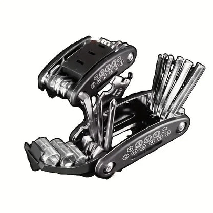 16-In-1 Socket Wrench Set, Non-Slip Rotating Head. Durable Stainless Steel for Home & Car Repairs. Easy & Universal Tool.