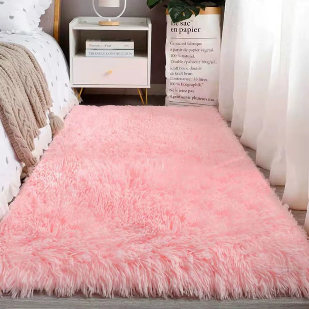 Tie-Dye Plush Carpet Living Room Decoration Soft Fluffy Home Mat Children'S Room Baby Crawling Non-Slip Blanket