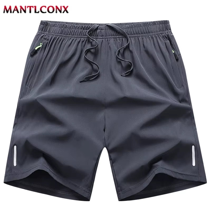 Summer Men'S Shorts Cool Sportswear Running Sport Shorts Casual Bottoms Gym Fitness Training Jogging Short Pants Men Black Gray
