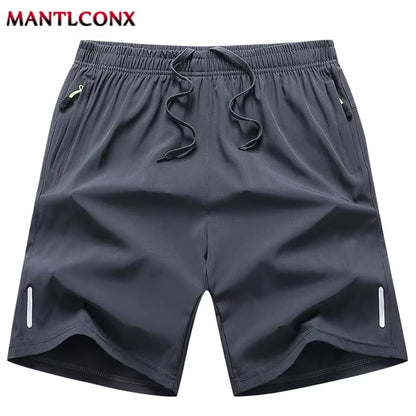 Summer Men'S Shorts Cool Sportswear Running Sport Shorts Casual Bottoms Gym Fitness Training Jogging Short Pants Men Black Gray