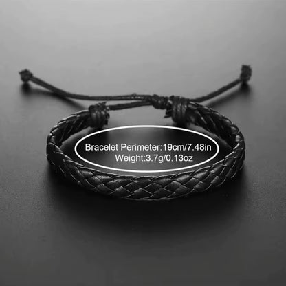 3Pcs/Set Men Business Watches Casual Leather Band Analog Male'S Quartz Watch Necklace Bracelet Set