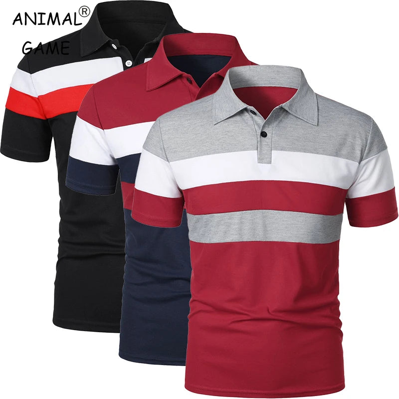 Summer Luxury Polo Shirt Mens Polo Large T Shirts Stritching Shorts Sleeve Turn-Down Collar Business Tee Shirt Sweatwear 6XL