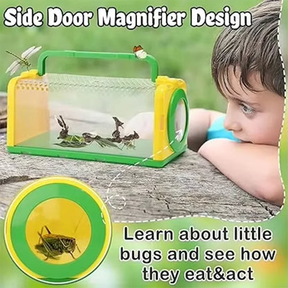 Insect Capture Cage Bug Habit Observation Box with Magnifying Glass Butterfly Net Kid Exploration Kit Outdoor Camping Catch Toy
