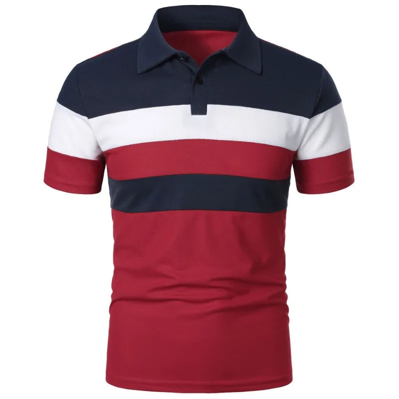 Summer Luxury Polo Shirt Mens Polo Large T Shirts Stritching Shorts Sleeve Turn-Down Collar Business Tee Shirt Sweatwear 6XL