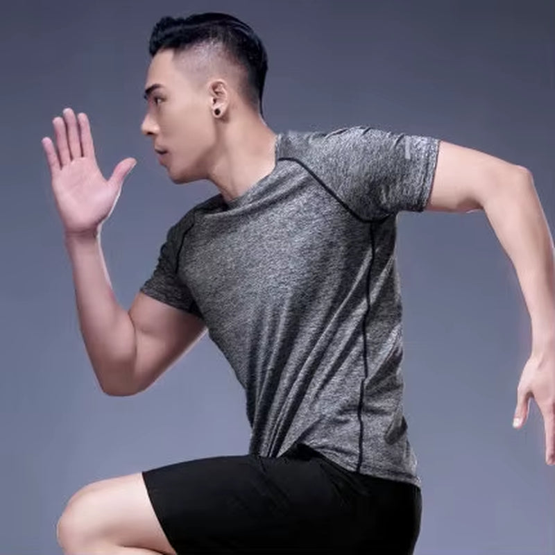 Reflective Shirt Quick Dry Short Sleeve Sport T-Shirt Gym Clothing Man Fitness Playeras Para Hombres Breathable Sportswear