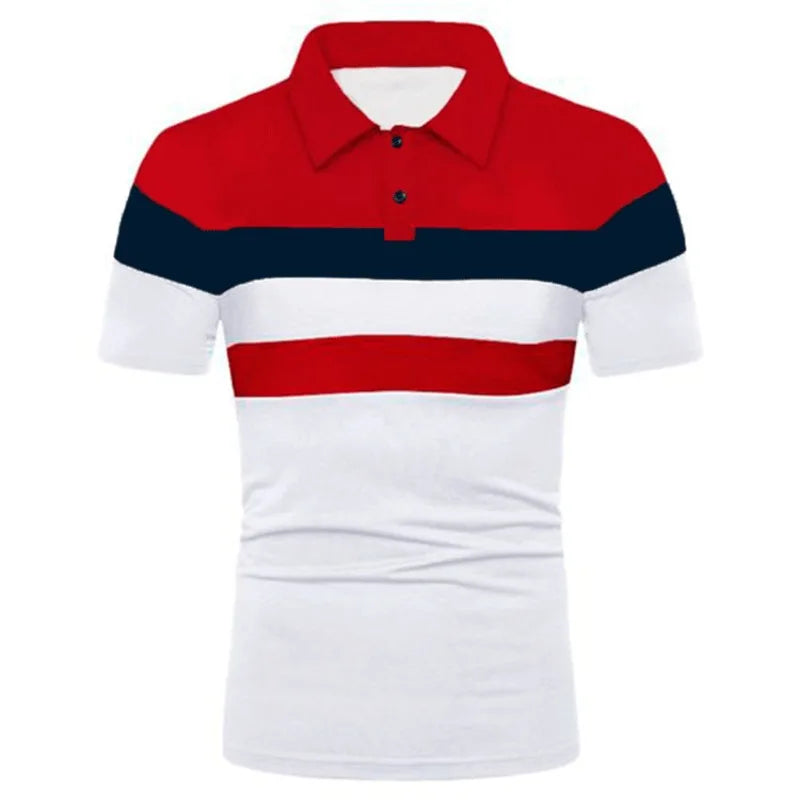 Summer Luxury Polo Shirt Mens Polo Large T Shirts Stritching Shorts Sleeve Turn-Down Collar Business Tee Shirt Sweatwear 6XL