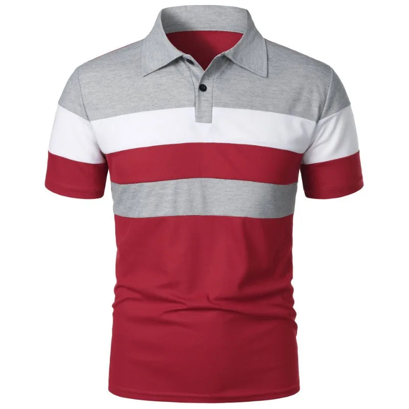 Summer Luxury Polo Shirt Mens Polo Large T Shirts Stritching Shorts Sleeve Turn-Down Collar Business Tee Shirt Sweatwear 6XL